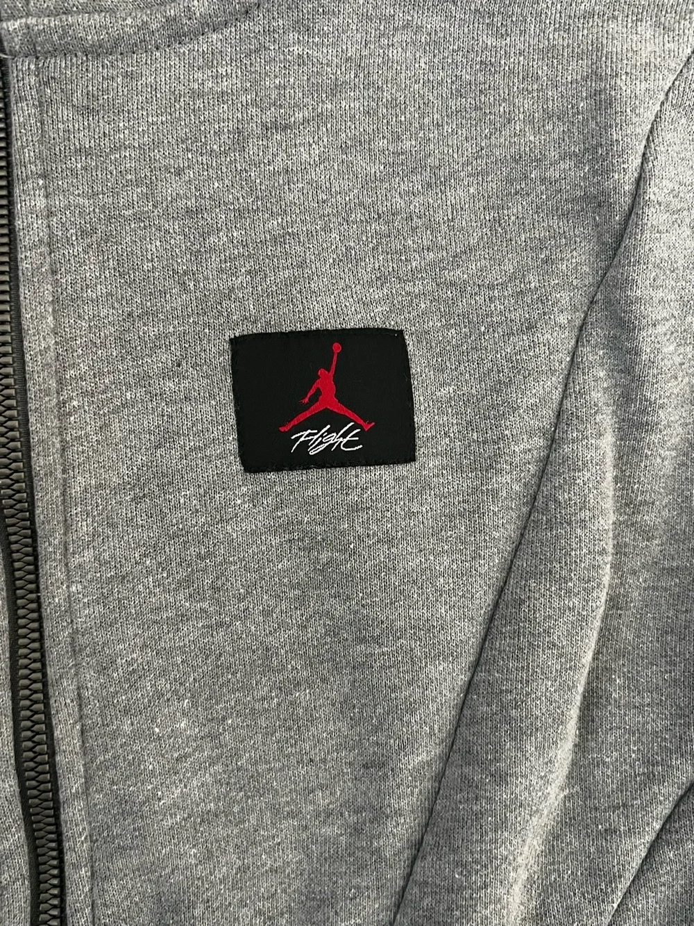 Jordan Boy’s Full Zip Hooded Fleece Hoodie Gray M Regular Fit Pockets